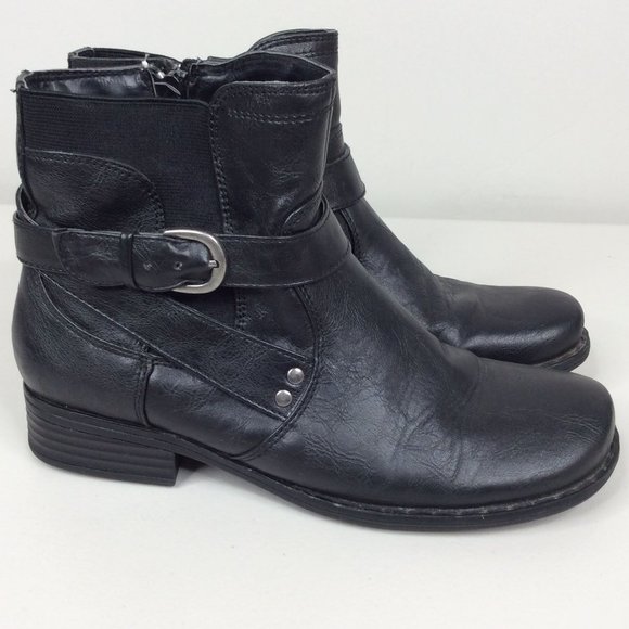 Great Northwest Tidal Wave Ankle Booties Boots Womens Size 8.5 Black Side Zip - Picture 1 of 12